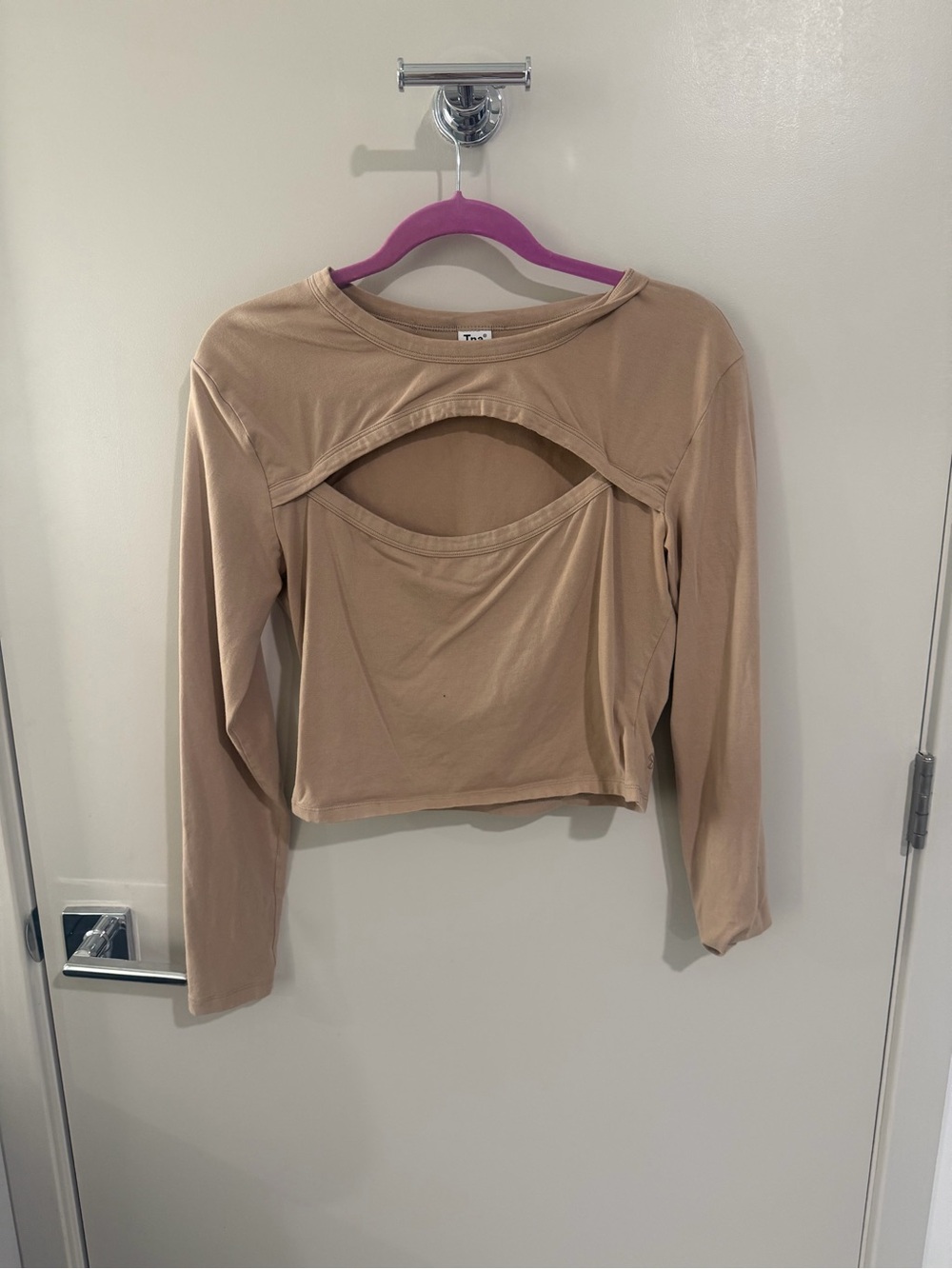 TNA Neutral Cutout Long-Sleeve Top - Taupe